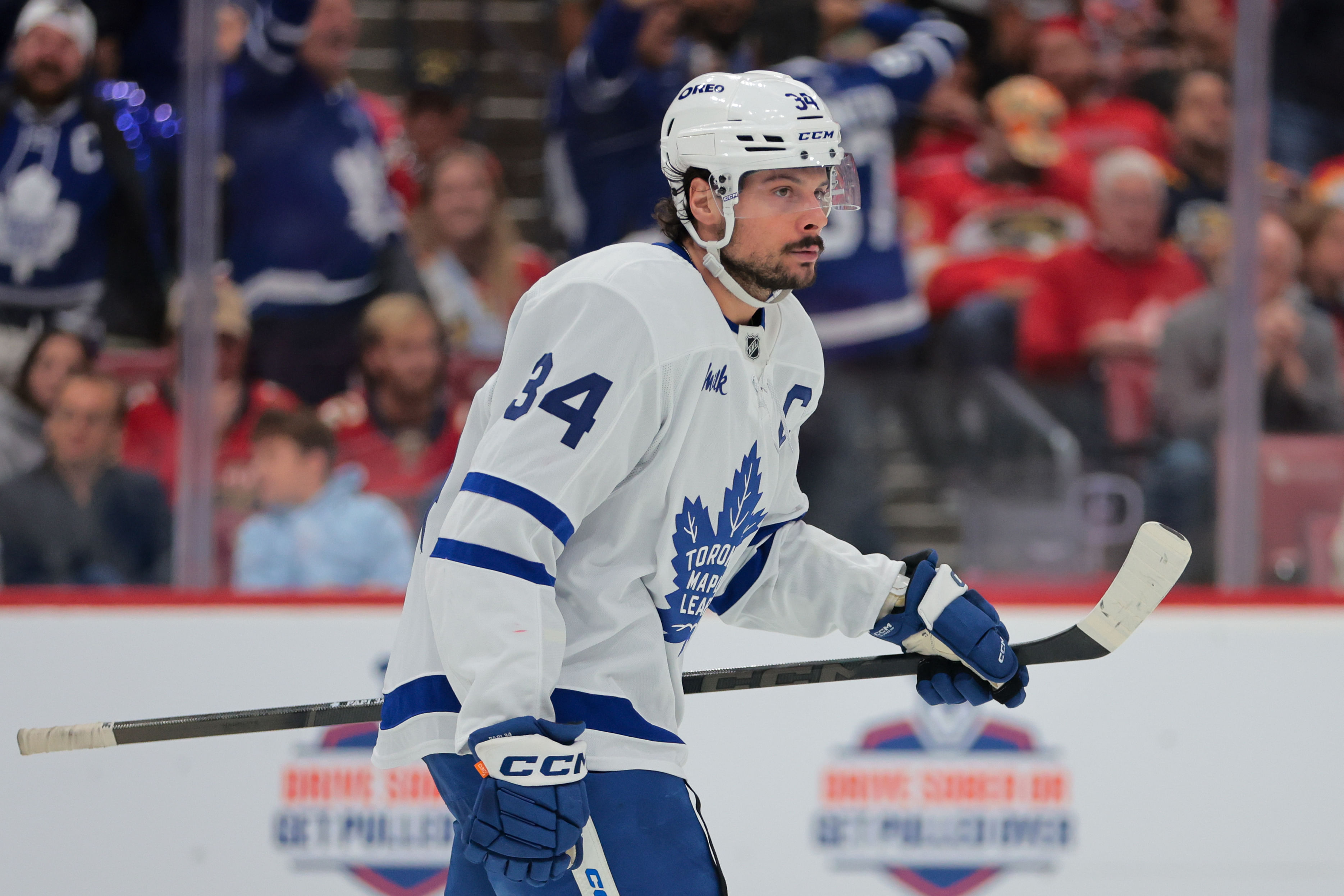 Auston Matthews was unable to repeat his clutch performance from Game 6 - Source: Imagn